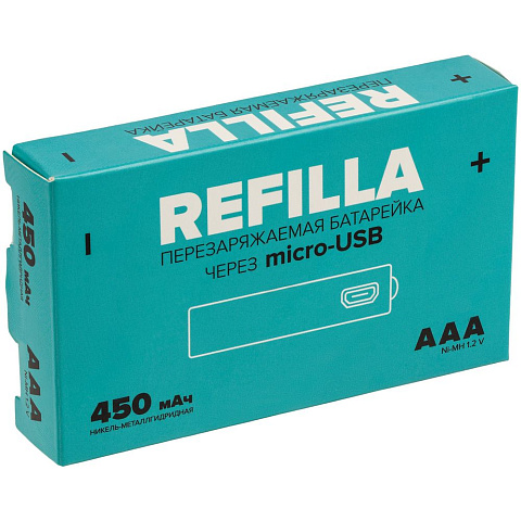 Набор перезаряжаемых батареек Refilla AAA, 450 мАч - рис 7.