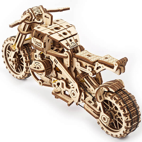 Деревянный мотоцикл с коляской Ugears - рис 6.