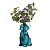 Стеклянная ваза "Сфинкс" (синяя) - миниатюра