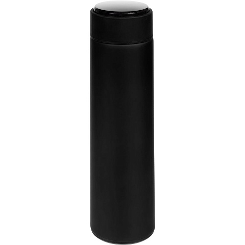 Смарт-бутылка с заменяемой батарейкой Long Therm Soft Touch, черная - рис 2.