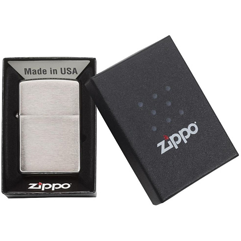Зажигалка Zippo Classic Brushed, серебристая - рис 3.