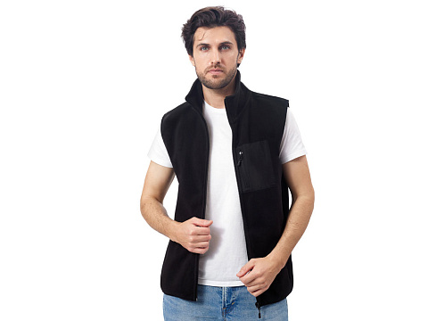 Жилет флисовый Trondheim унисекс, черный - рис 3.