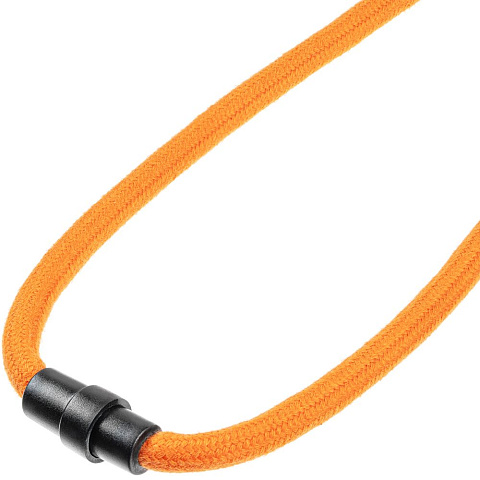 Шнурок для бейджа Tube Wood, оранжевый - рис 5.
