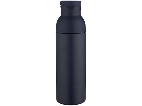 Illuminate бутылка для воды объемом 650 мл из переработанной нержавеющей стали RCS с двойными стенками и набором из 3 крышек - Синий Navy - рис 2.