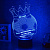 3D светильник Мяч с короной Поздравительный - миниатюра - рис 2.