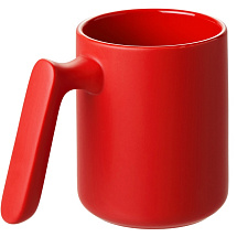 Кружка матовая с прямой ручкой Axio, 360 мл, красный