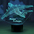 3D светильник Самолёт с поздравлением - миниатюра