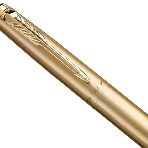 Ручка шариковая Parker Jotter XL Monochrome Gold, золотистая - рис 3.