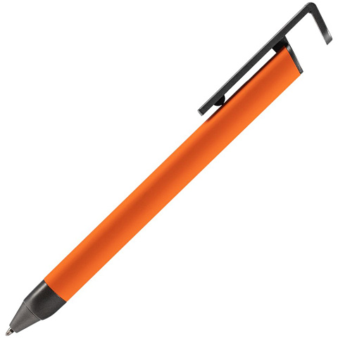 Ручка шариковая Standic с подставкой для телефона, оранжевая - рис 3.