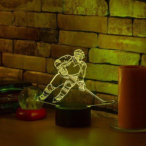 3D светильник Хоккеист - рис 4.