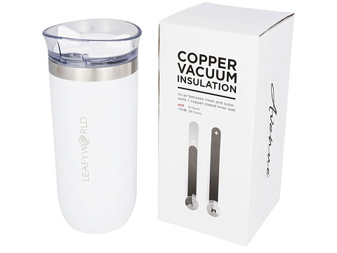 Вакуумная герметичная термокружка Twist, белый - рис 6.