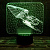 3D светильник Звездолёт - миниатюра