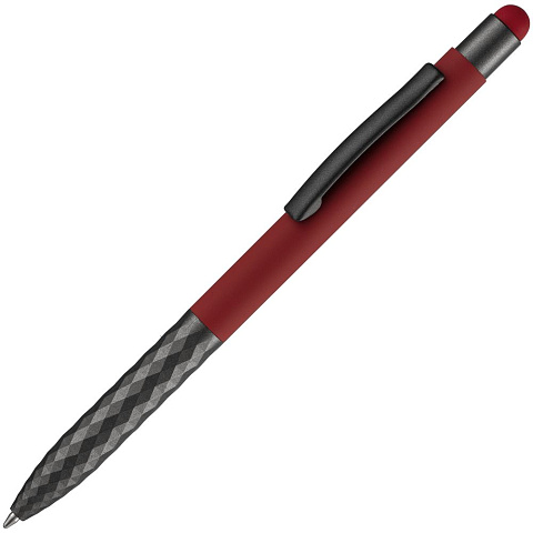 Ручка шариковая со стилусом Digit Soft Touch, красная - рис 2.