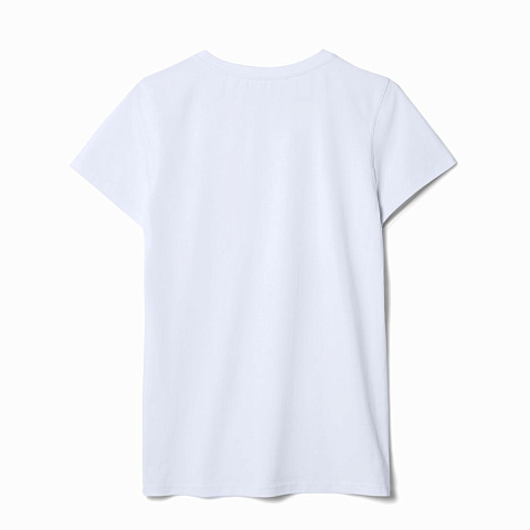 Футболка женская T-bolka Stretch Lady, белая (холодный оттенок) - рис 3.