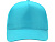 Бейсболка Poly 5-ти панельная 120 гр, лазурный - миниатюра - рис 2.