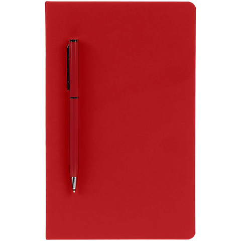 Ежедневник Magnet Shall с ручкой, красный - рис 4.