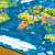 Карта мира детская с наклейками - миниатюра - рис 3.