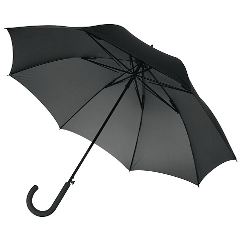 Зонт-трость Wind, черный - рис 2.