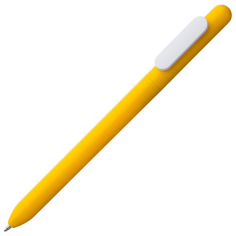 Ручка шариковая Swiper, желтая с белым - рис 2.