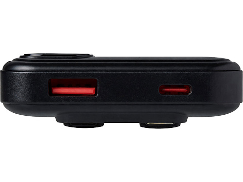 Внешний аккумулятор со встроенными кабелями Фрэйм Квик, быстрая зарядка, 10000мач, черный - рис 2.