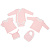 Футболка детская с коротким рукавом Baby Prime, розовая с молочно-белым - миниатюра - рис 3.