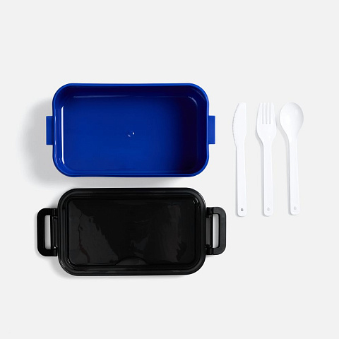 Ланчбокс Pranzo, синий с черным - рис 5.