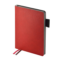 Ежедневник А5 датированный Boston 2026, красный с серым обрезом