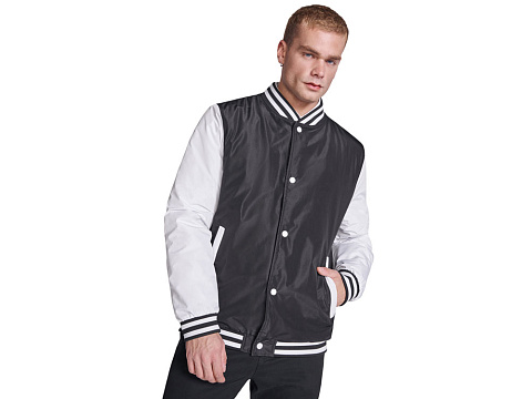 Бомбер утепленный California унисекс, черный/белый - рис 5.