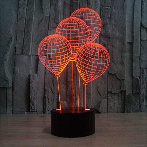 3D светильник Воздушные шарики - рис 2.