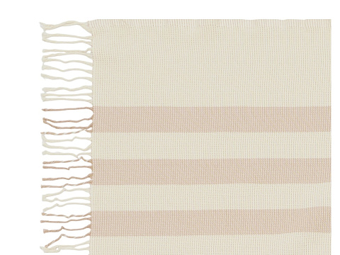 Плед Reglet, 130x150 см ( с учетом бахромы) 100% хлопок, бежевый - рис 4.