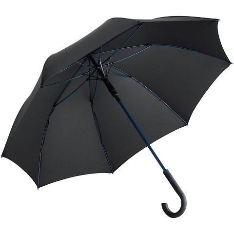 Зонт-трость с цветными спицами Color Style, синий с черной ручкой - рис 2.