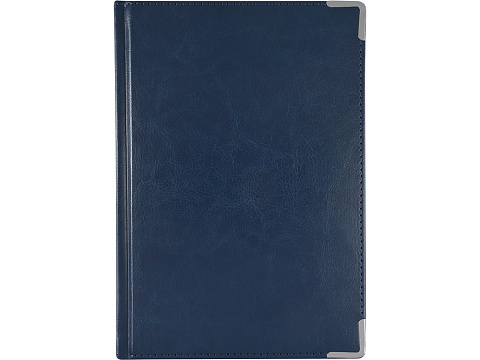 Ежедневник недатированный А5 Sidney Nebraska, синий (серебряный обрез, серебряные уголки) - рис 2.