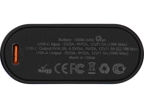 Внешний аккумулятор с QC/PD Qwik, 10000 mah, черный (Р) - рис 6.