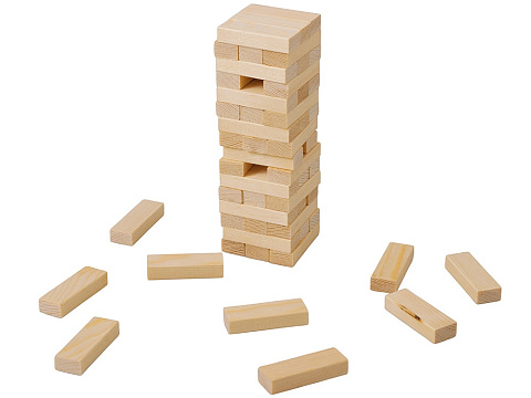 Настольная игра из дерева Башня в деревянной коробке - рис 3.