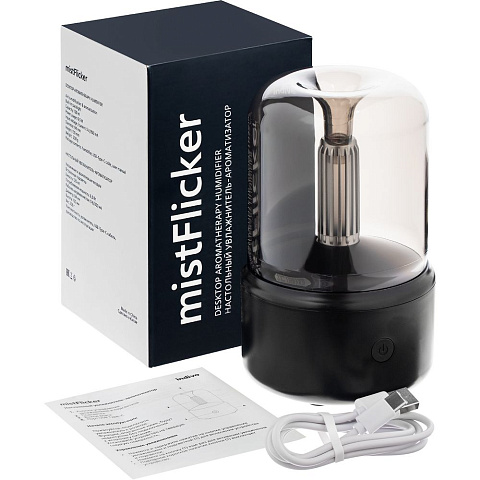 Увлажнитель-ароматизатор с подсветкой mistFlicker, черный - рис 6.