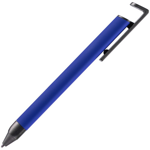 Ручка шариковая Standic с подставкой для телефона, синяя - рис 4.