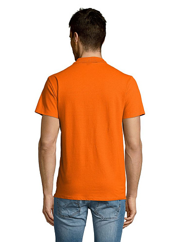 Рубашка поло мужская Summer 170, оранжевая - рис 7.