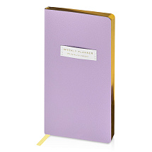 Еженедельник недатированный А6 Zefirс нашивкой, сиреневый
