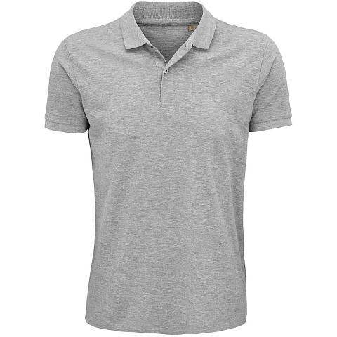 Рубашка поло мужская Planet Men, серый меланж - рис 2.
