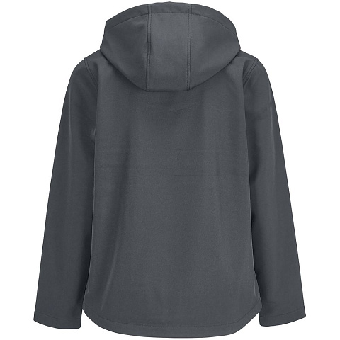 Куртка софтшелл с капюшоном женская Race Women, темно-серая - рис 3.