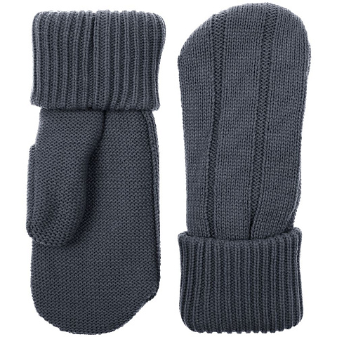 Варежки Knit Beat, темно-серые - рис 2.