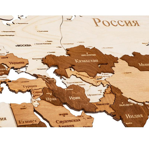 Интерьерная карта мира из дерева - рис 14.