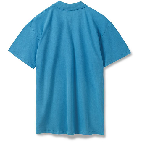 Рубашка поло мужская Summer 170, ярко-бирюзовая - рис 3.