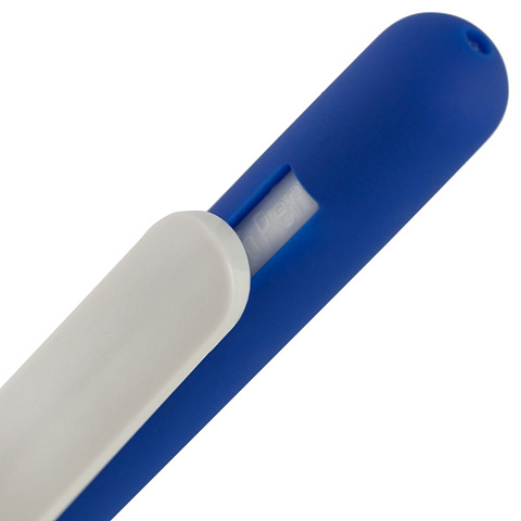 Ручка шариковая Swiper Soft Touch, синяя с белым - рис 5.