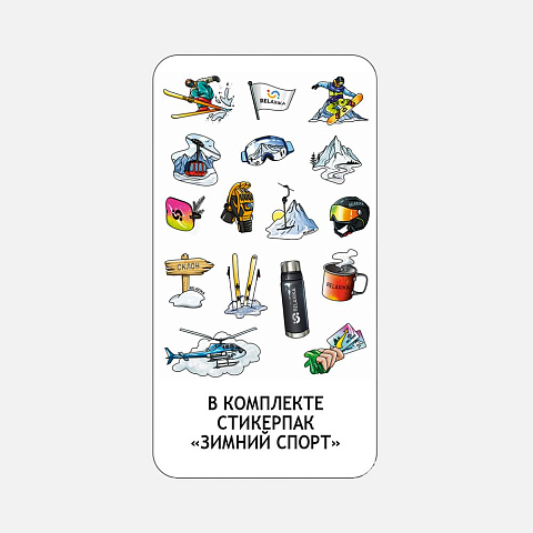 Термос Relaxika 1200 со стикерпаком, черный - рис 3.