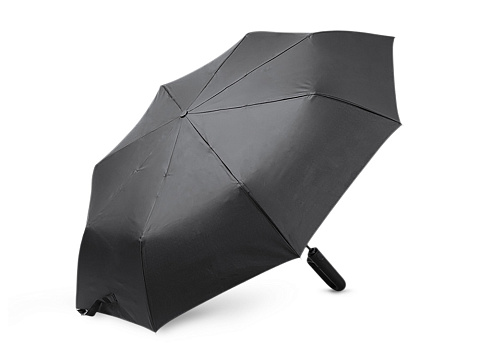 Складной зонт ALCIRA/АЛЬКИРА с системой защиты от снежной бури и ручкой-карабином, черный