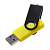 Флешка Twist Color, желтая с черным, 16 Гб - миниатюра