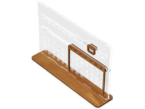 Вечный календарь Evermore 210х127 мм: фанера 3 мм, орг стекло 4 мм, упаковка в плотный крафт конверт - рис 3.