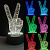 3D лампа "Peace" - миниатюра - рис 2.