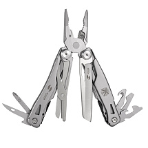 Мультитул Stinger, 106 мм, 15 функций, сталь, серебристый, в комплекте нейлоновый чехол